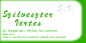 szilveszter vertes business card