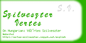 szilveszter vertes business card